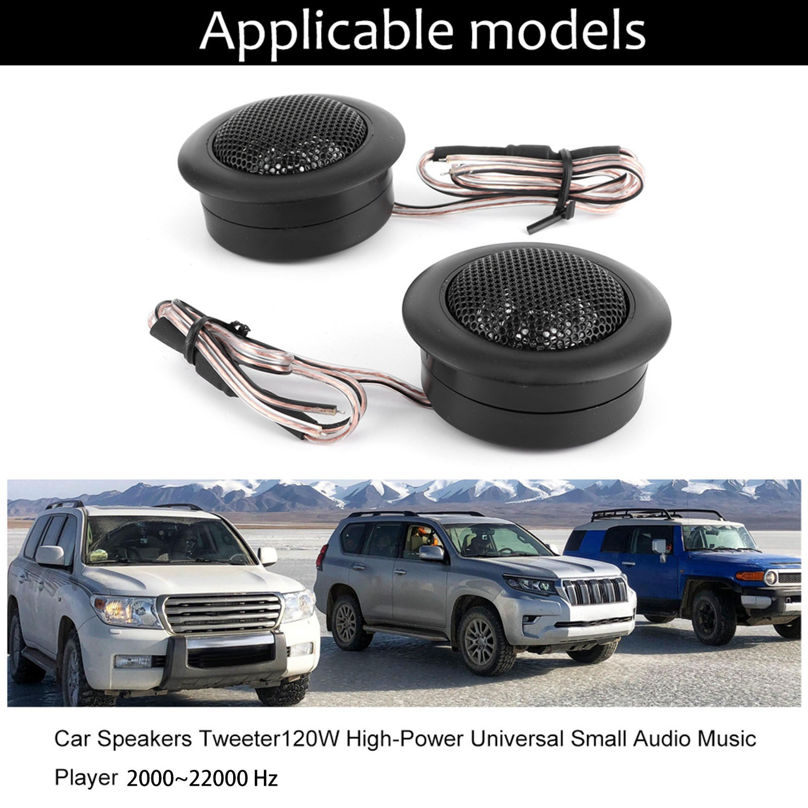 Audio Universal Music - 2 adet araba hoparlörleri Tweeter 120W