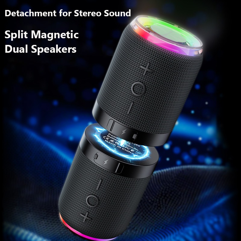 Audio Music Apple - RGB Işıklı Kumaş TWS Stereo Subwoofer