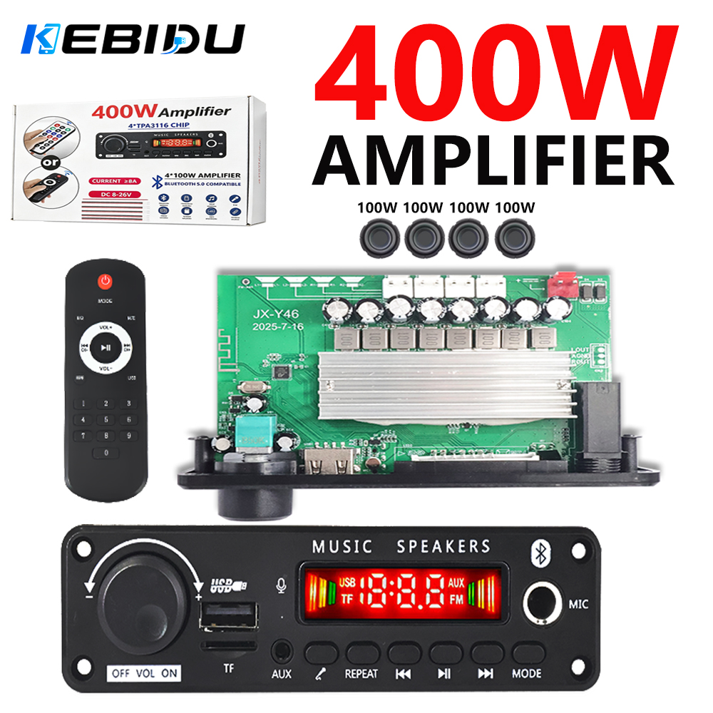 Audio Music Volume - KEBIDU 400W Amplifikatör Araç MP3 Çalar