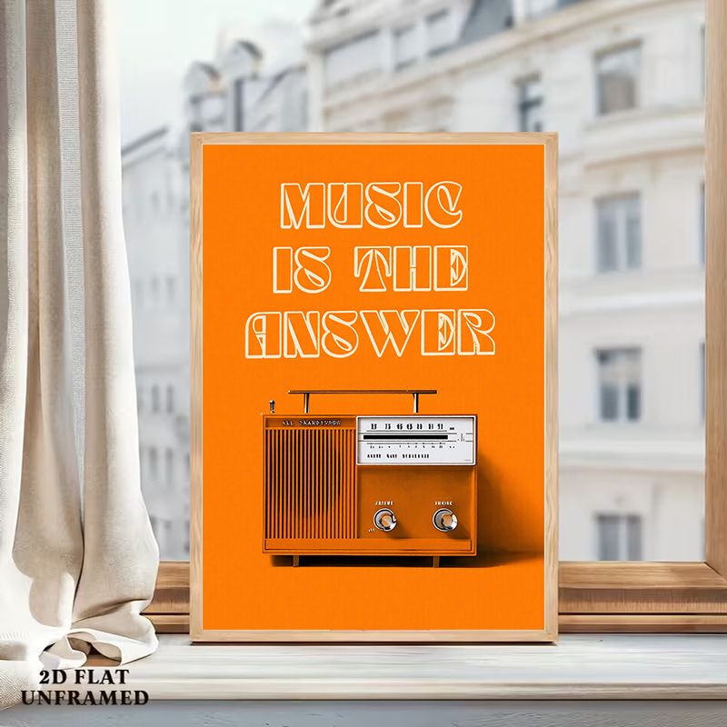 Vintage Radyo Duvar Sanatı Çer - Audio Music For Background incelemesi ve fiyatı