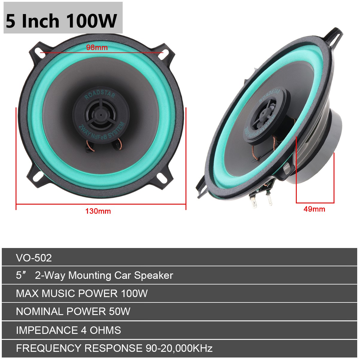 4 inç/5 inç 100 W Araba HiFi K - Audio Universal Music incelemesi ve fiyatı