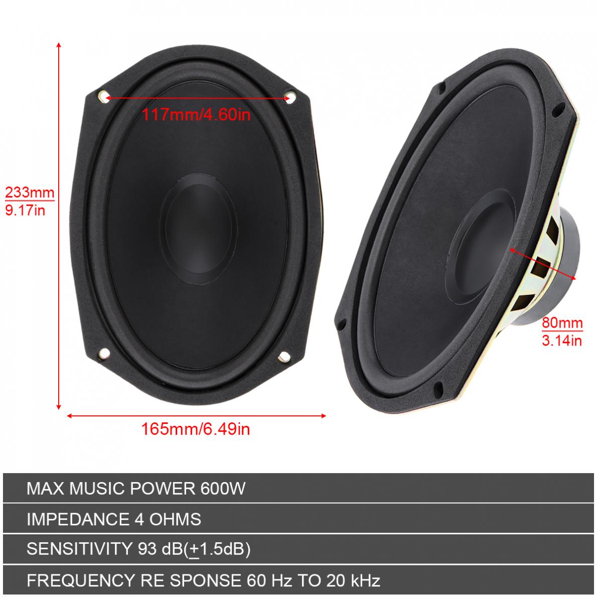 1 / 2 parça 6x9 inç 600W evren - Audio Universal Music incelemesi ve fiyatı